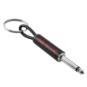 Ozzy Red Logo Guitar Plug Keychain