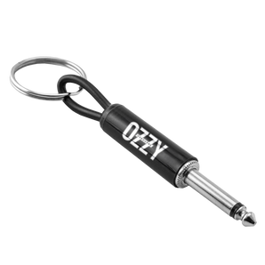 Ozzy White Logo Guitar Plug Keychain - Rock Shop Repeat